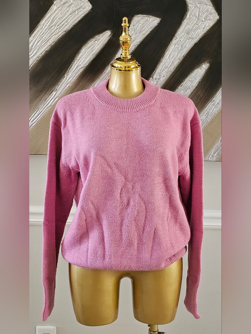 H&M Womens Medium Pink Crew Neck Knit Sweater